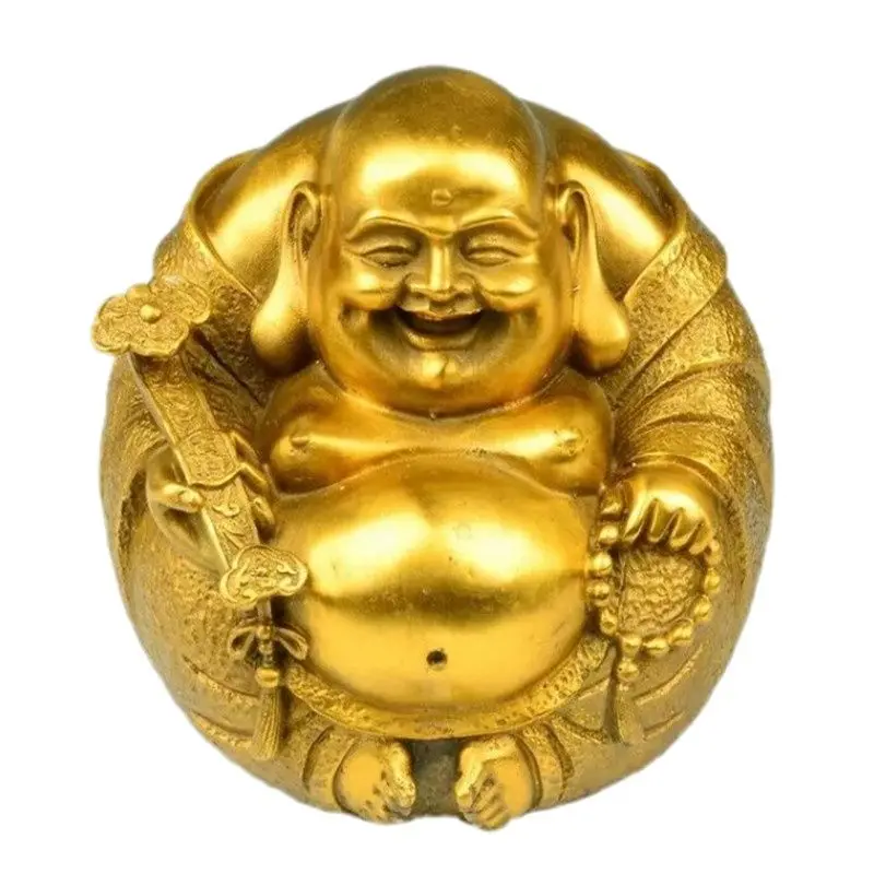 

Maitreya Copper Buddha Ornaments Zhaocai Home Furnishing Vehicle Decoration