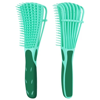 

Detangling Brush for Curly Hair, Green Hair Detangler, Afro Textured 3A to 4C Kinky Wavy, for Wet/Dry/Long Thick Curly Hair, Exf