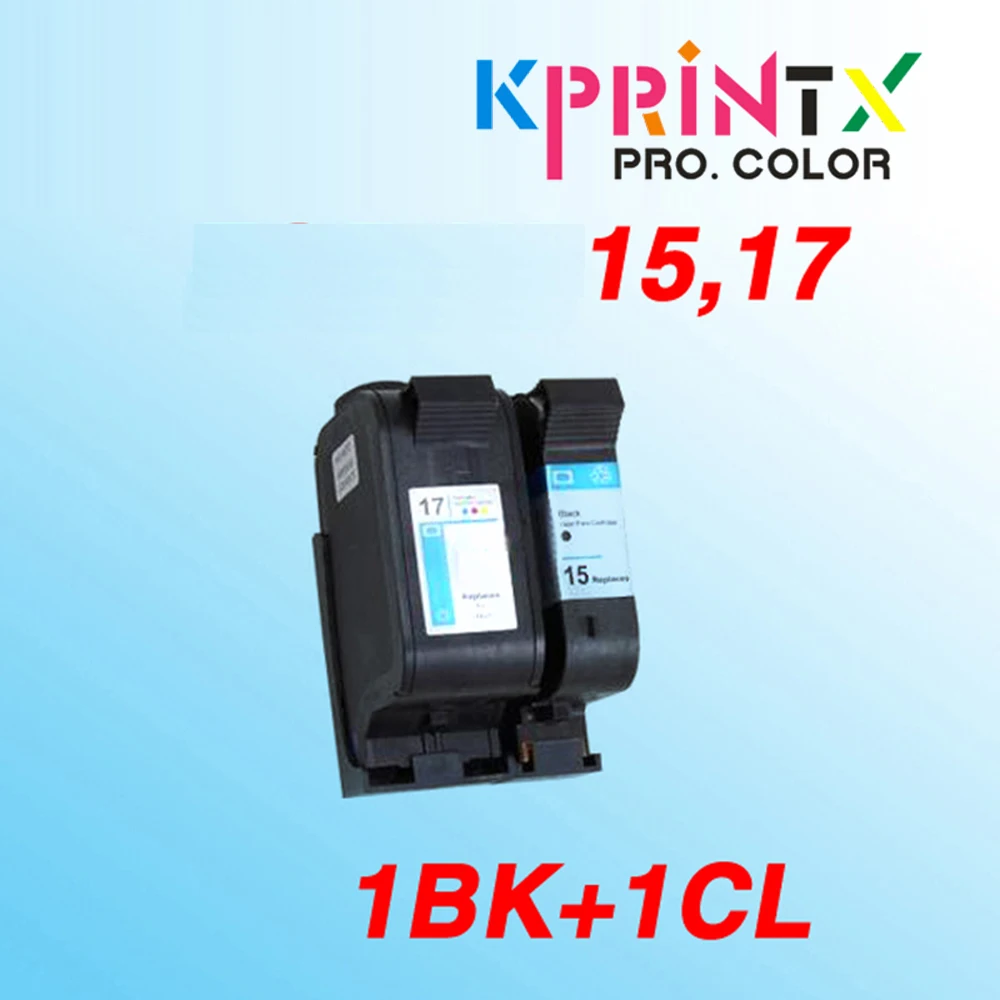2x совместимый для hp15 17 картридж совместимый для hp17 для 15 17 чернилами hp DeskJet 840 842 843 845c 840c 2110 7550 2110 3325 5550