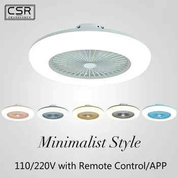 

Modern Ceiling Fan with Lights Remote Control Ceiling Fans Lamp for Dining Room Bedroom 110v/220v Multifunction LED Fan Lighting