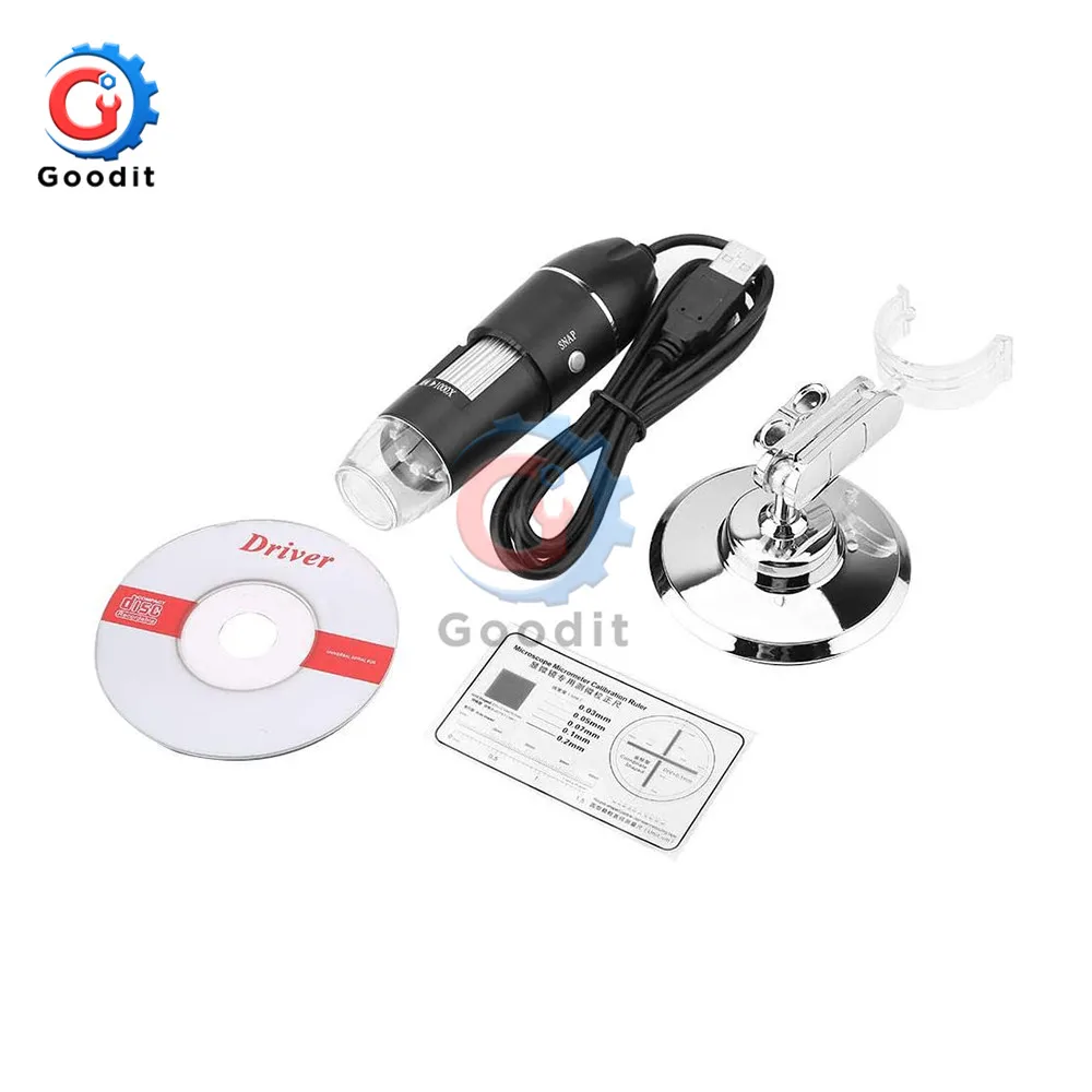 Portable Digital Microscope with Adjustable Magnification and LED Illumination