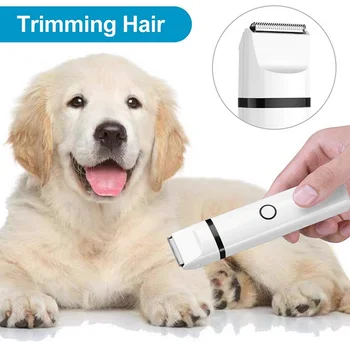 

Behogar 3 in 1 Multi-Functional Pet Dog Cat Body Paw Hair Clippers Nail Grinder USB Rechargeable Low Noise Pet Grooming Tool Kit