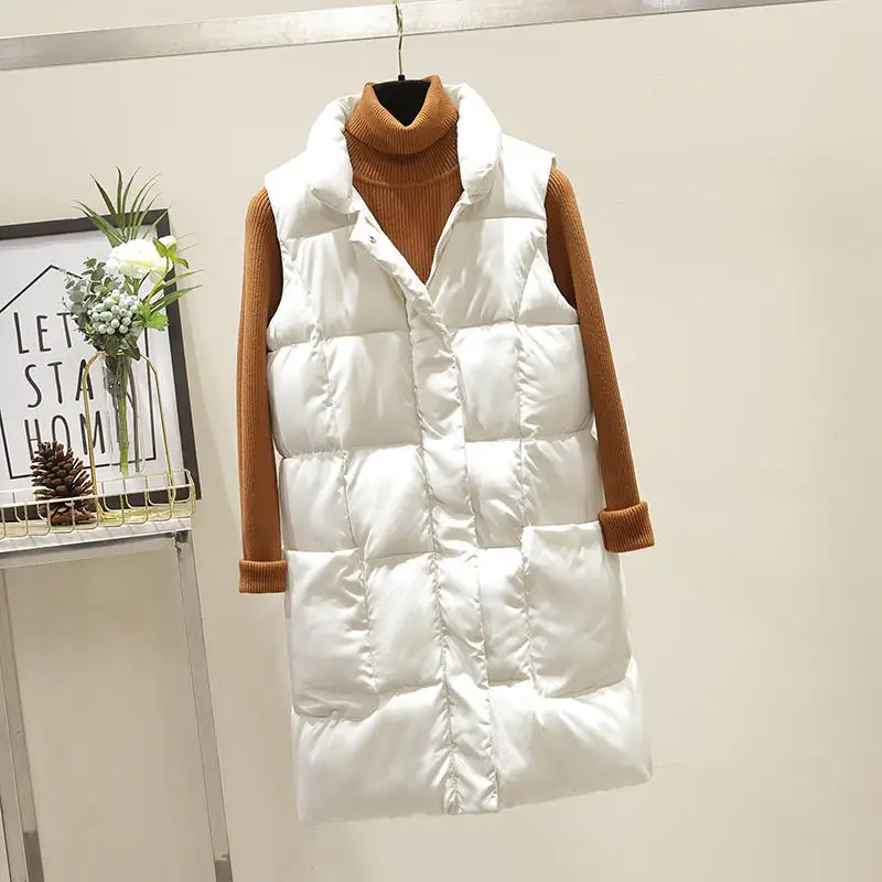 

Winter Vest Women Coat Casual Sleeveless Jacket Warm Vest Female Loose Oversized Ladies Waistcoat Thick Winter Vest Women Q1808