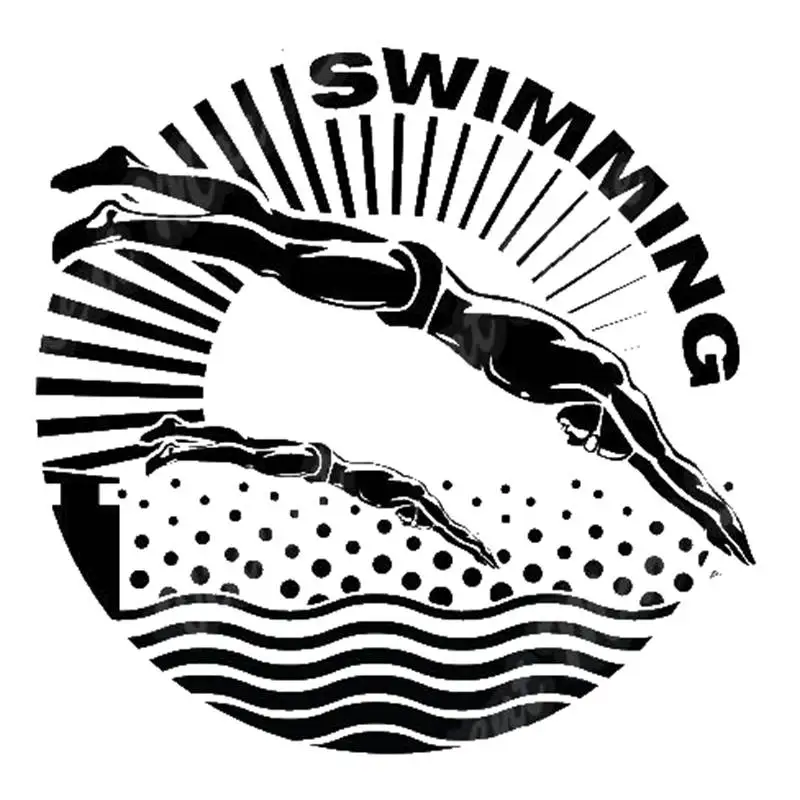 DCTAL Swim Sticker Logo Name Swimmer Decal Swimming Posters Vinyl Wall Decals Pegatina Quadro Parede Decor Mural Swim Sticker