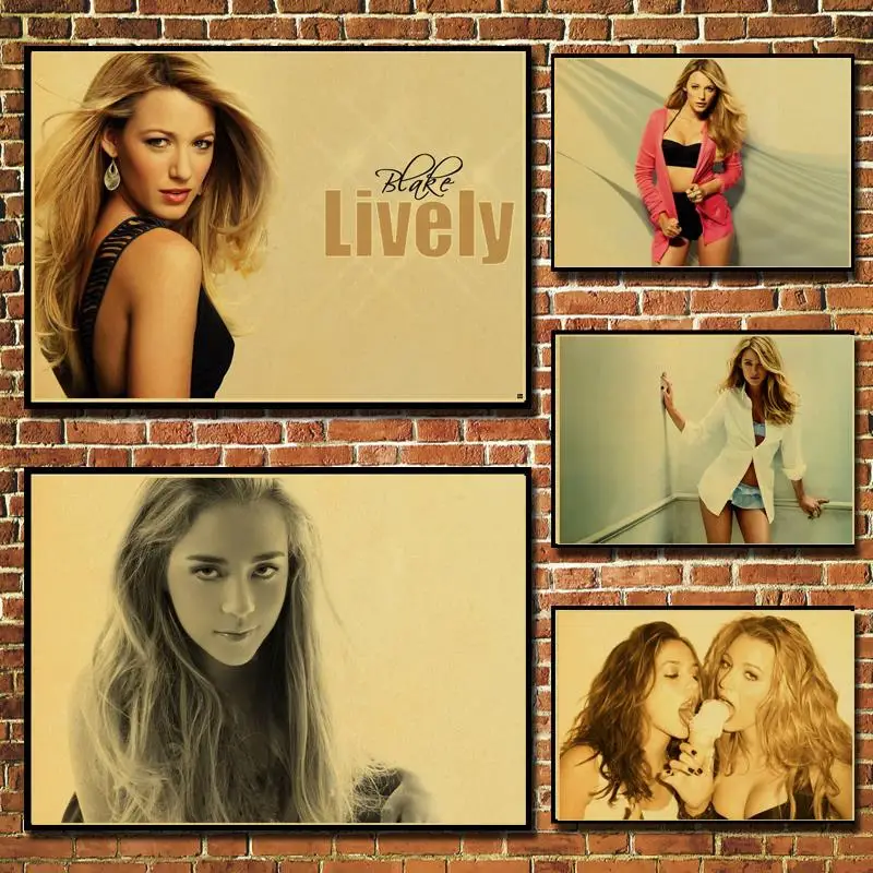 Super model Blake Lively Vintage Paper Poster Wall Painting Home Decoration 42X30 CM 30X21 CM