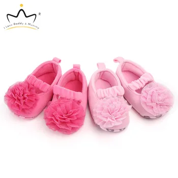 

Summer New Cute Lace Flower Pompom Baby Girl Shoes Newborn Infant Todddler First Walkers Soft Cotton Non-slip Soled Baby Shoes