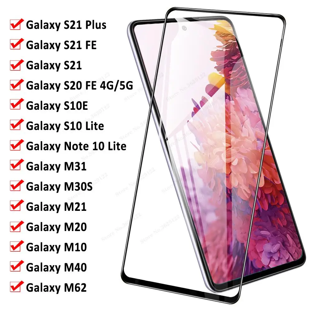 Защитное стекло 9D для Samsung Galaxy S21 Plus S20 FE S10E S10 Note 10 Lite закаленное M10 M20 M30 F62 пленка |