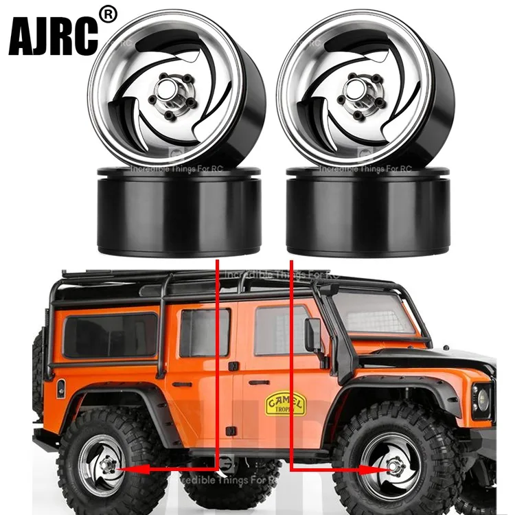 2 дюймовый металлический обод ступицы колеса Beadlock для 1/10 Rc Гусеничный автомобиль