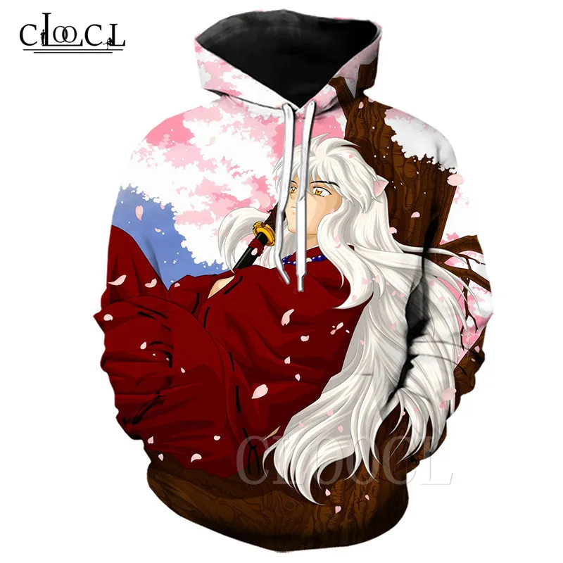 Женская/мужская Толстовка Harajuku Inuyasha Sesshoumaru с 3D принтом осенняя Повседневная в