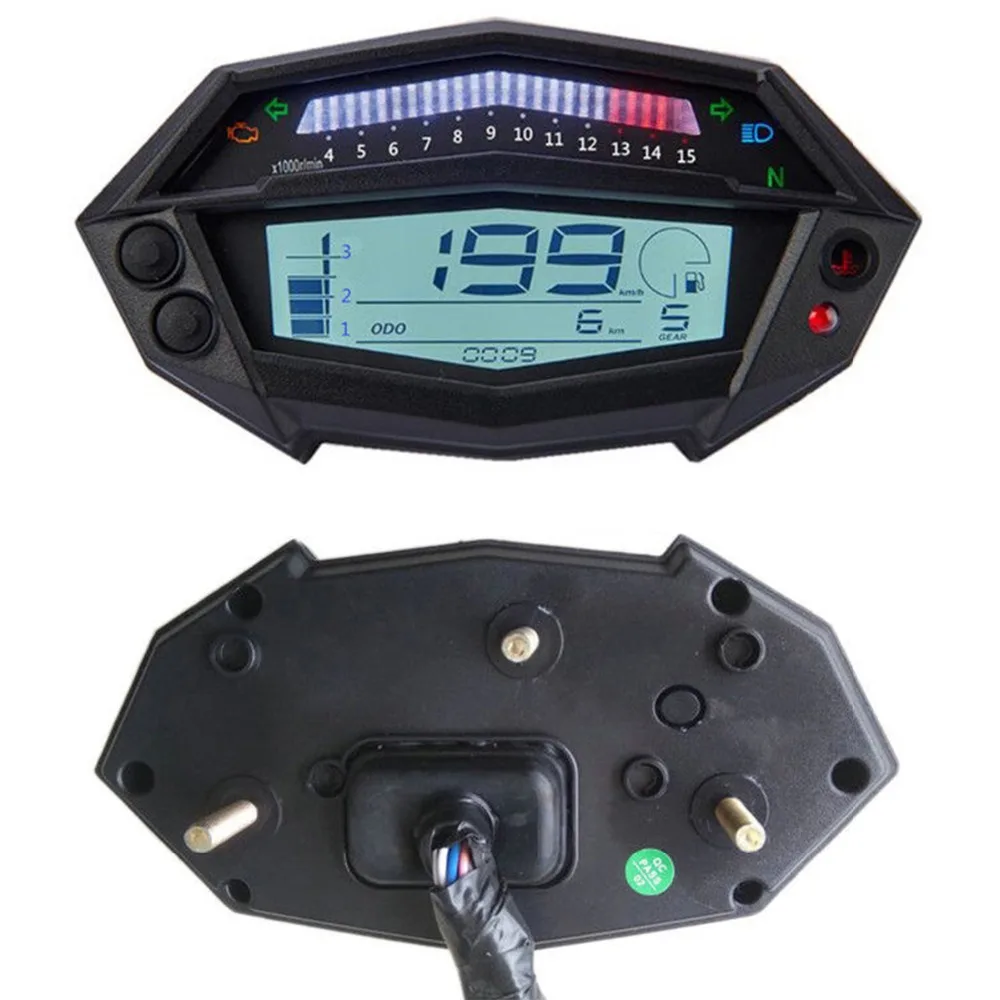 Universal Motorcycle Speedometer LCD Screen Odometer Gauge Speed Sensor For Kawasaki Z1000 1 To 4 Cylinders Motorcycles Universal Motorcycle Speedometer LCD Screen Odometer Gauge Speed Sensor For Kawasaki Z1000 1 To 4 Cylinders Motorcycles