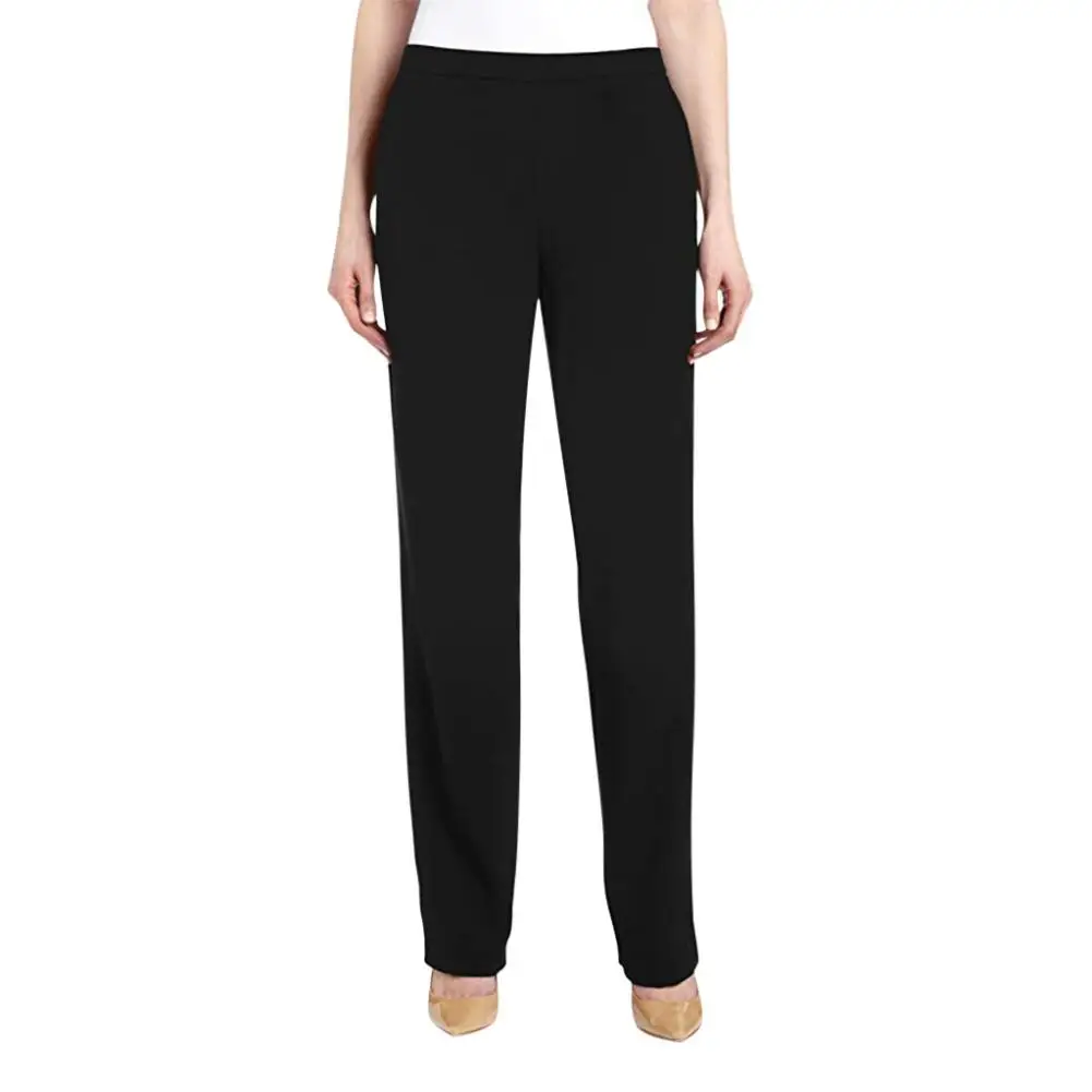 Модные Женские однотонные брюки с эластичной резинкой на талии больших размеров