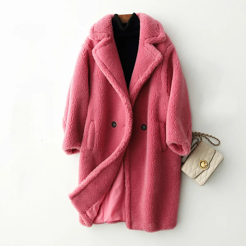 

Warm Real Fur Coat Wool Jacket Autumn Winter Coat Women Clothes 2020 Korean Vintage Natural Sheep Shearling Women Top Hiver 920
