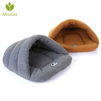 

6 Colors Winter Warm Dog Beds Soft Polar Fleece Pet Heated Mat Small Dog Puppy Kennel House for Cats Sleeping Nest Bed Cave
