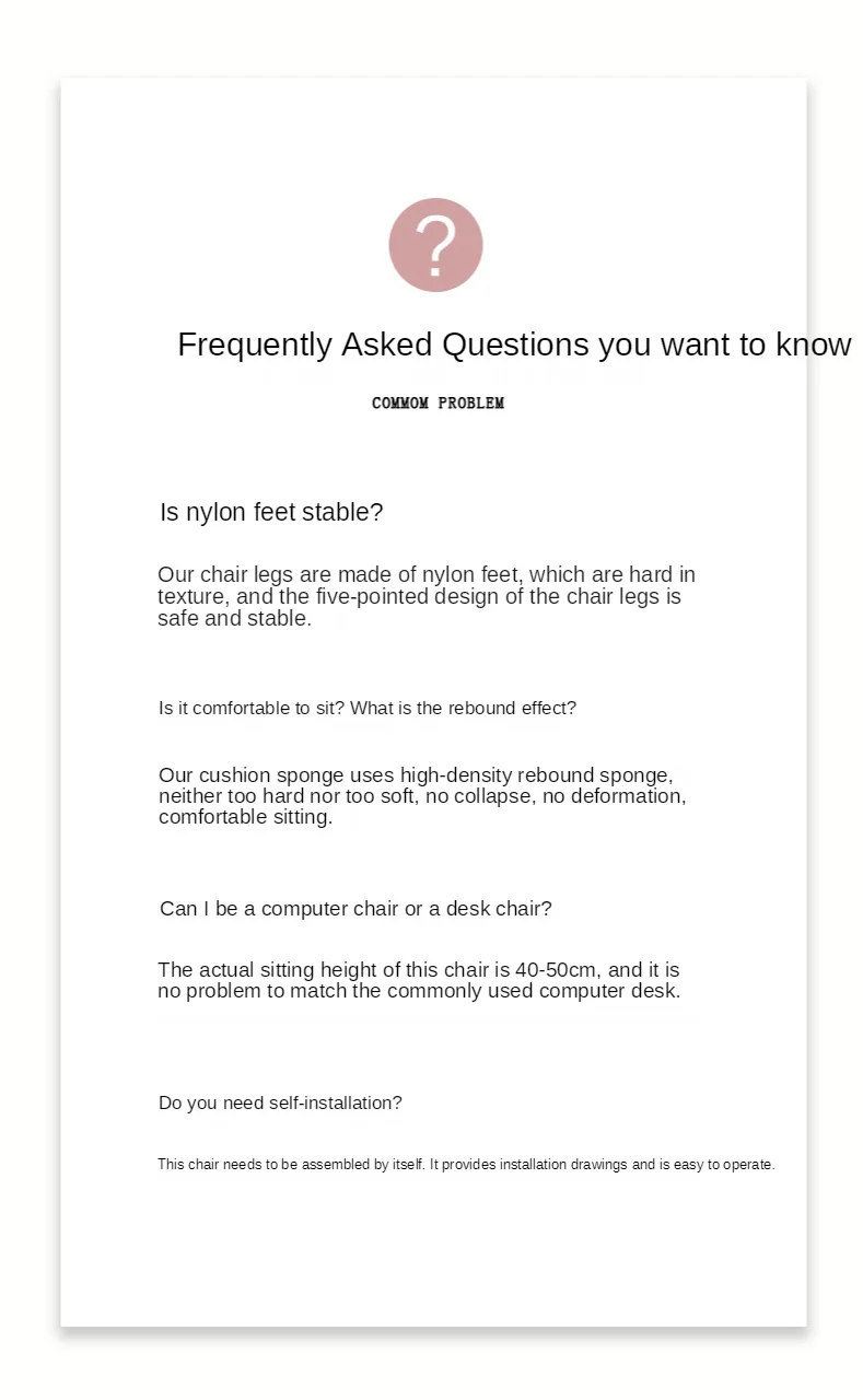 Description Picture 5 of itemNordic Computer Pink Chair Girl Dressing Stool Living Room Wheeled Armchairs Rotatable Liftable Sofa Armrest Seat Vanity Chair