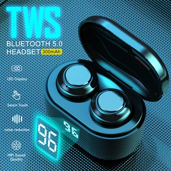 

A6 TWS Mini True Wireless Earphone Bluetooth 5.0 LED Display Business Sports Earphones Universal For Apple IOS Android Headset