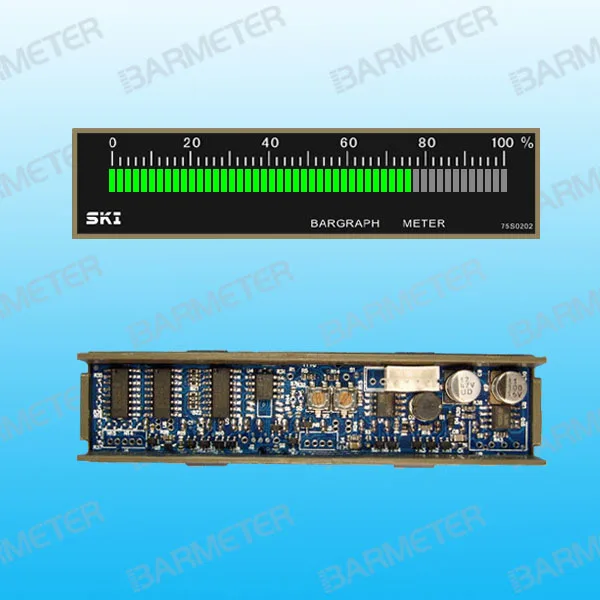 

51-segment 75mm Long Emerald Green LED Single Light Bar Standard Embedded Light Bar Display Meter