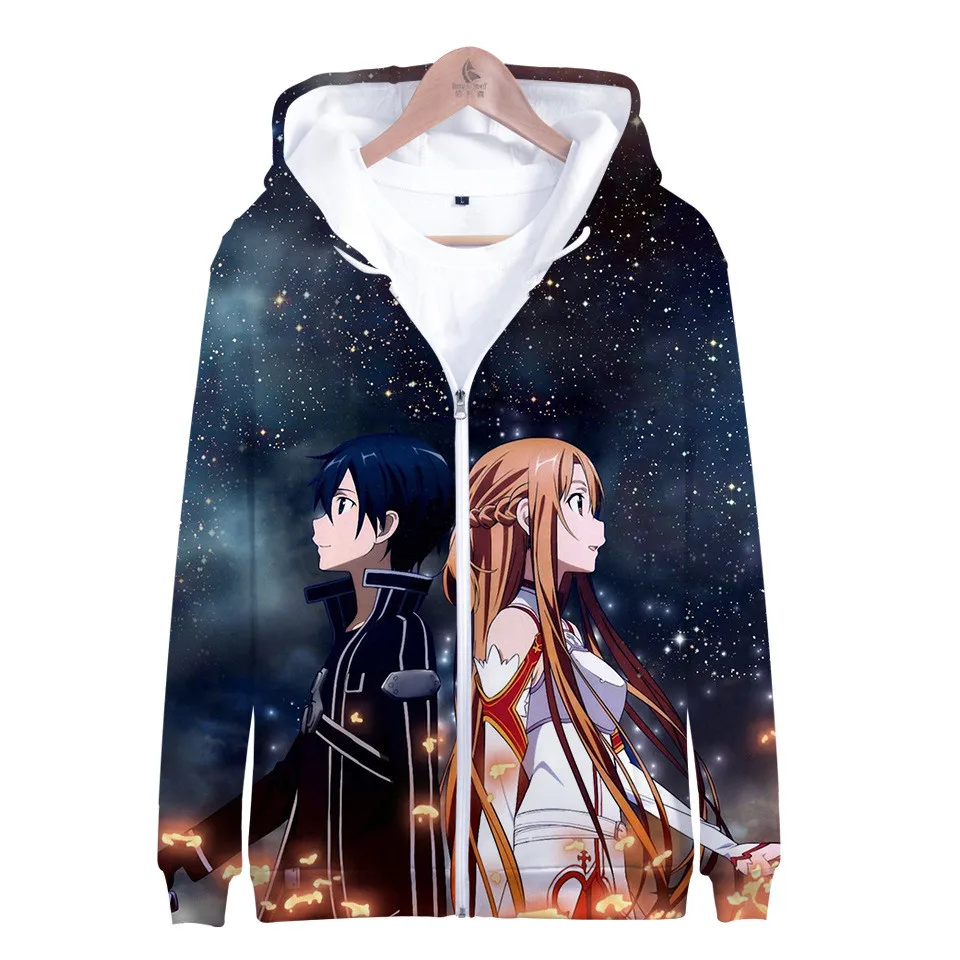 Sword Art Online SAO 3D Hoodies Men Women Harajuku Streetwear Hoodie Sweatshirt Zipper Anime Fans Jacket Clothes Sudadera Sword Art Online SAO 3D Hoodies Men Women Harajuku Streetwear Hoodie Sweatshirt Zipper Anime Fans Jacket Clothes Sudadera