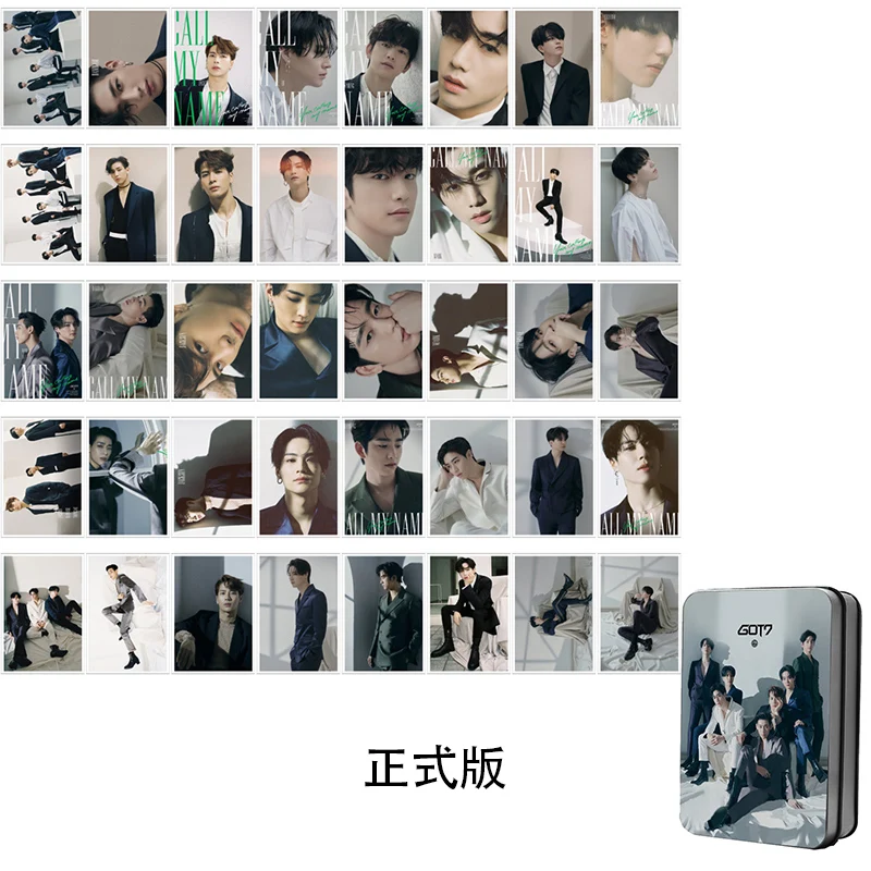 Kpop GOT7 10th Мини альбом Polaroid фото ЛОМО карта K-POP GOT7 вентиляторы коллекция подарков металлическая коробка 40 шт./кор. Прямая поставка - Цвет: 01