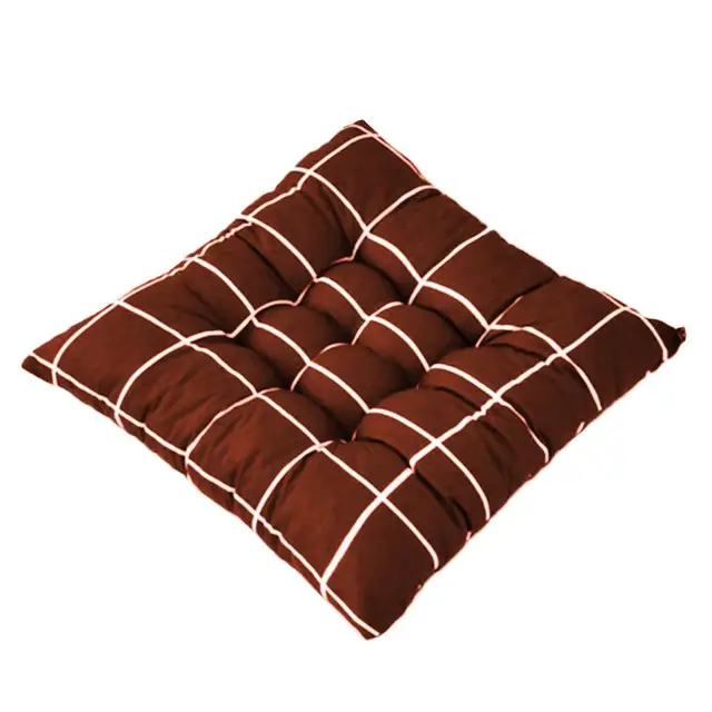 40x40cm Soft Square Stripe Seat Chair Cushion Car Pad Dining Patio Home Office Indoor Outdoor Garden Sofa Cushion COFFEE