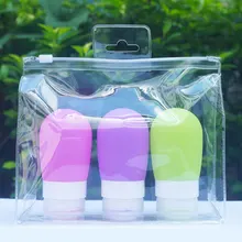 Портативные силиконовые дорожные Прозрачные Пластиковые Многоразовые Бутылочки для эмульсий распылитель Шампунь Крем банка