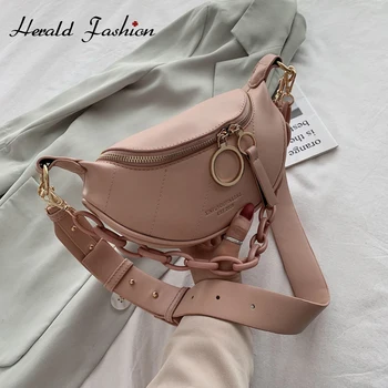 

Women Chain Chest Bag Small Messenger Bags Fashion Quality PU Leather Crossbody Bags For Women Lady Travel Handbags and Purse