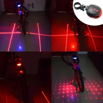 

5LED+2Laser Waterproof Led Bycicle Rear Light have 7 Cool Flash Mode Rear Bike Light Safe Light Warning Bicycle Rear Light
