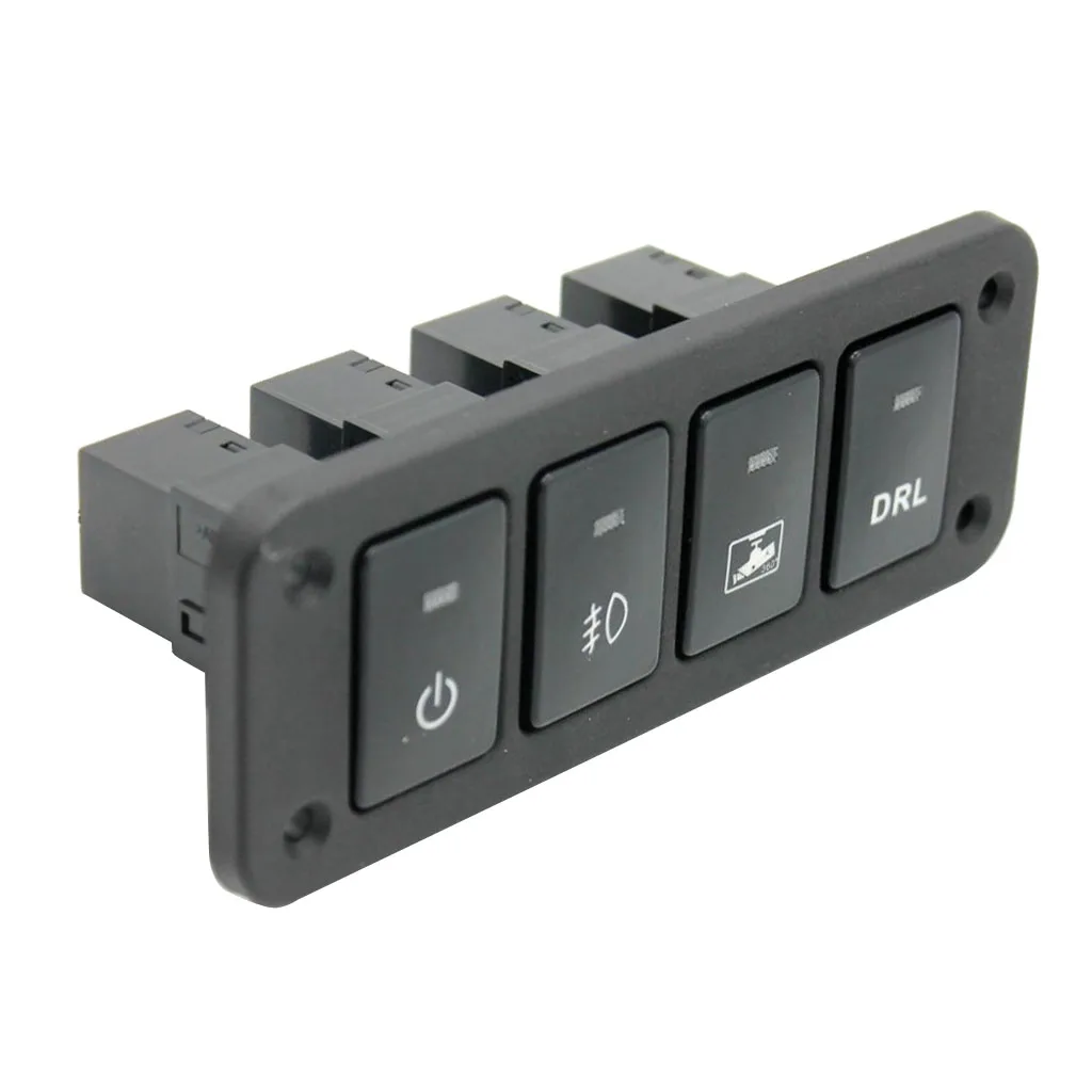 Car 4 Gang Fog DRL Light Switches Control Panel with White Light for Toyota