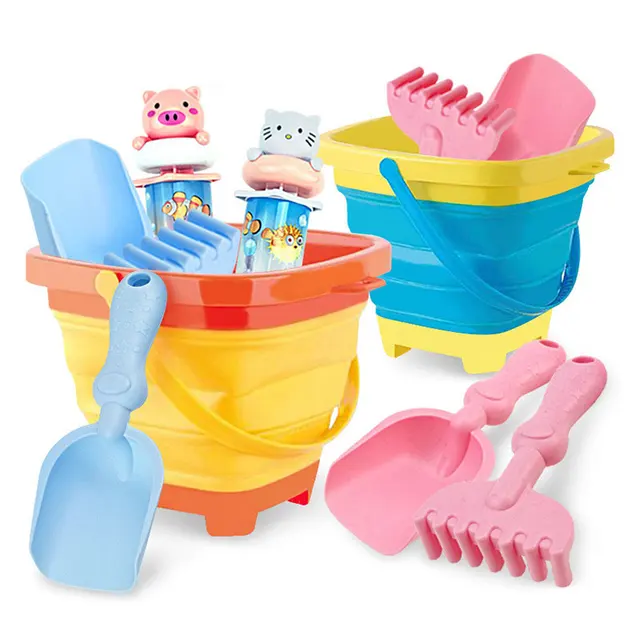 Sand Toys Beach Bucket Foldable Portable Summer Beach Water Toy Beach Game Children Toys Play Sand Beach Toys For Children 1