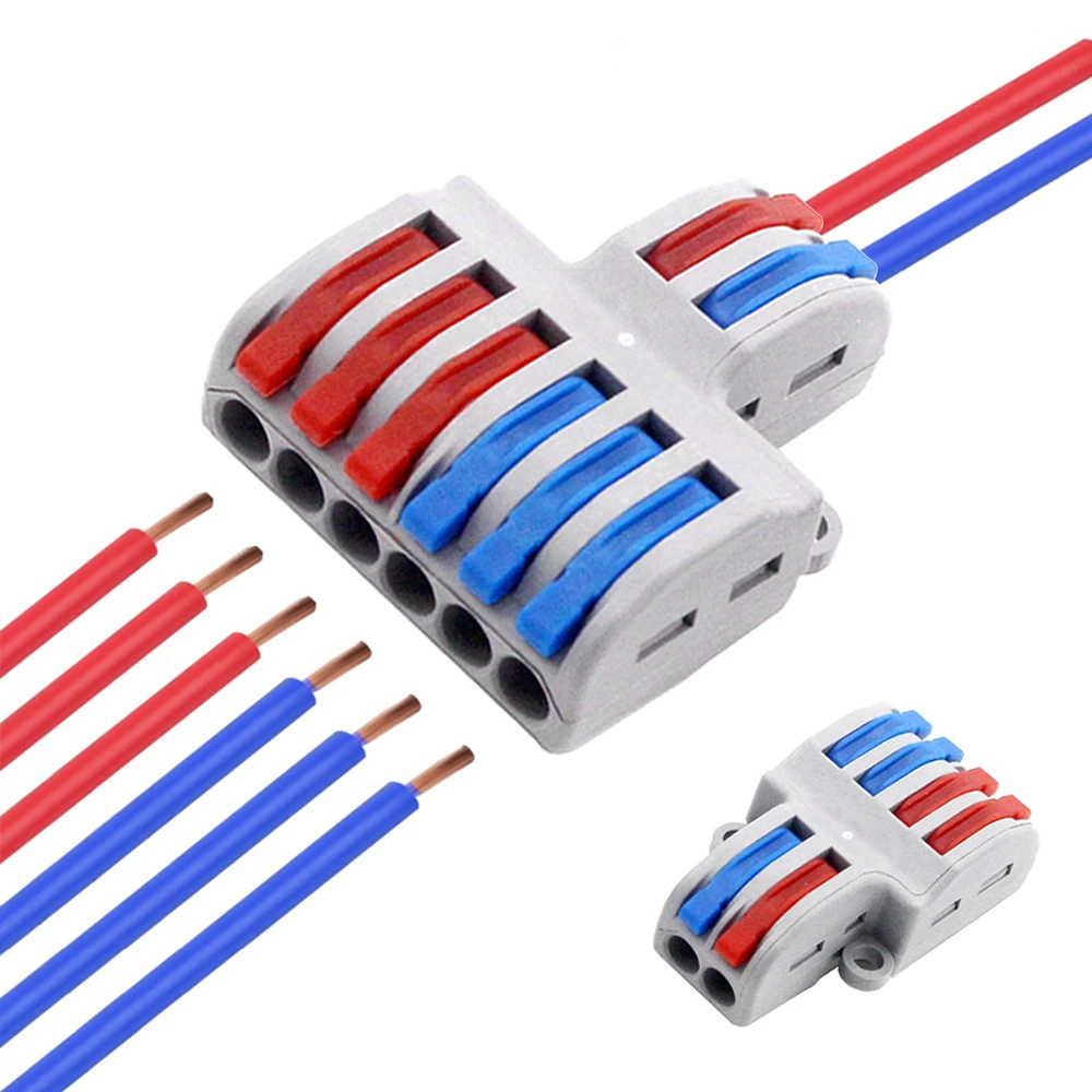 Wire Connector Push-in Terminal Electrico Block Compact Wiring Splicing Conector Eletrico Universal Electrician Tool Set China