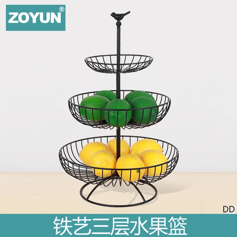 

Iron Art Modern Creative Water Fruit Bowl Fruit Basket Living Room Teapoy Table Household Scandinavian Minimalist Style Drain Ba