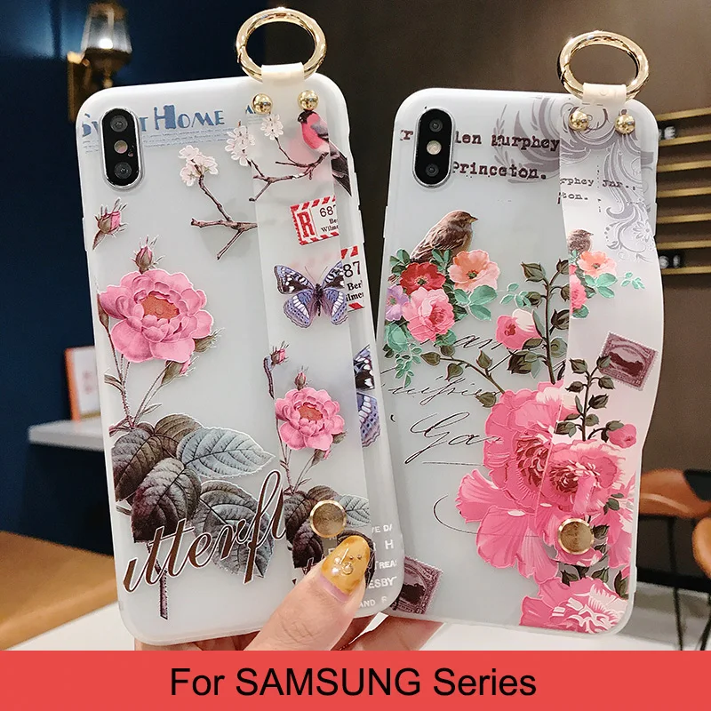 Красивое платье с цветочным принтом птица ремешок TPU чехол для телефона Samsung Galaxy S8