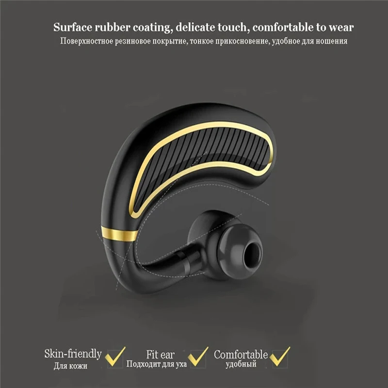 K21 Handsfree Bluetooth 5 0 Earphones Business Wireless Bluetooth Headset Earhook Earphone with Mic for Driver Office Sports