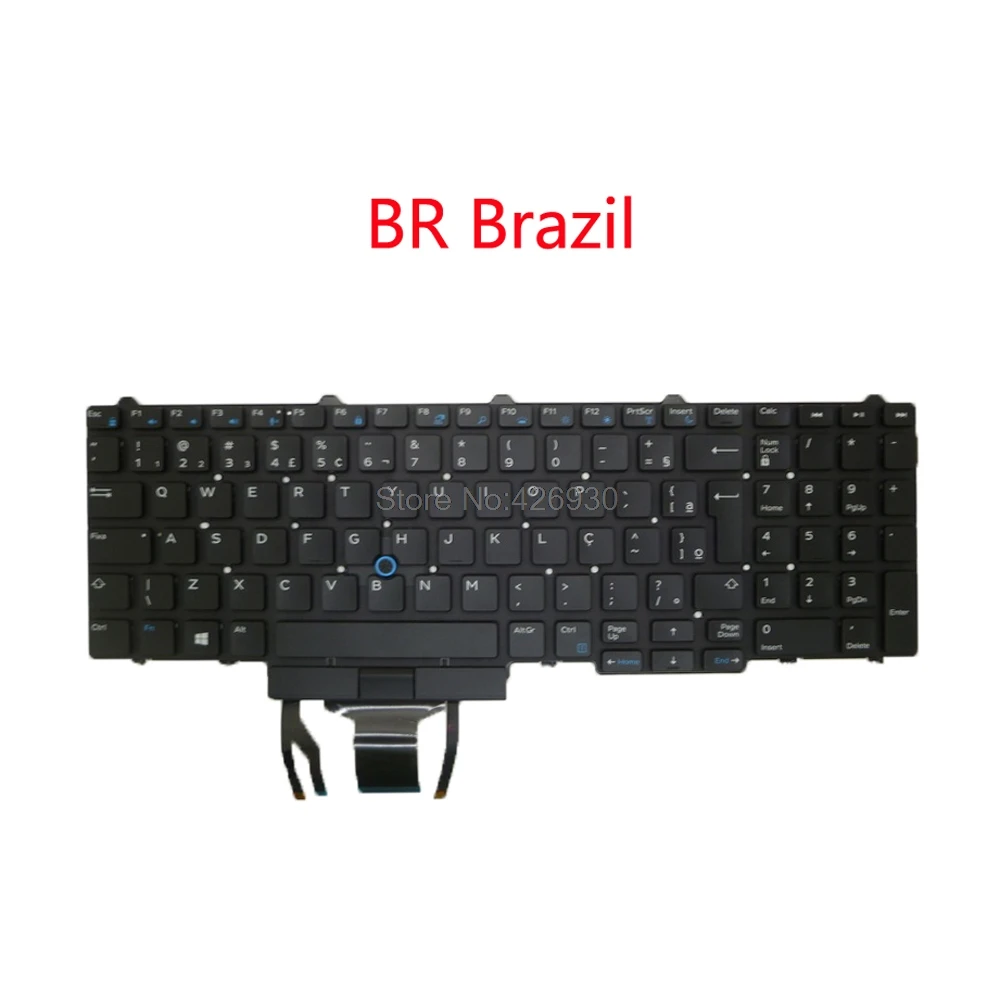 Ноутбук с подсветкой US AR ACNOR BR SD FR SP JP клавиатура для DELL Latitude E5550 5550 E5570 5580 7510 3510 M3510