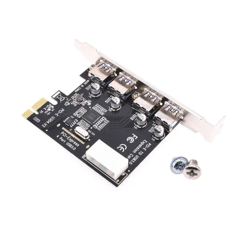 

Usb 3.0 pci Expansion Card 4 port PCI-E to USB3.0 Computer Expansion Card pcie usb adapter with 4pin power interface for win 10