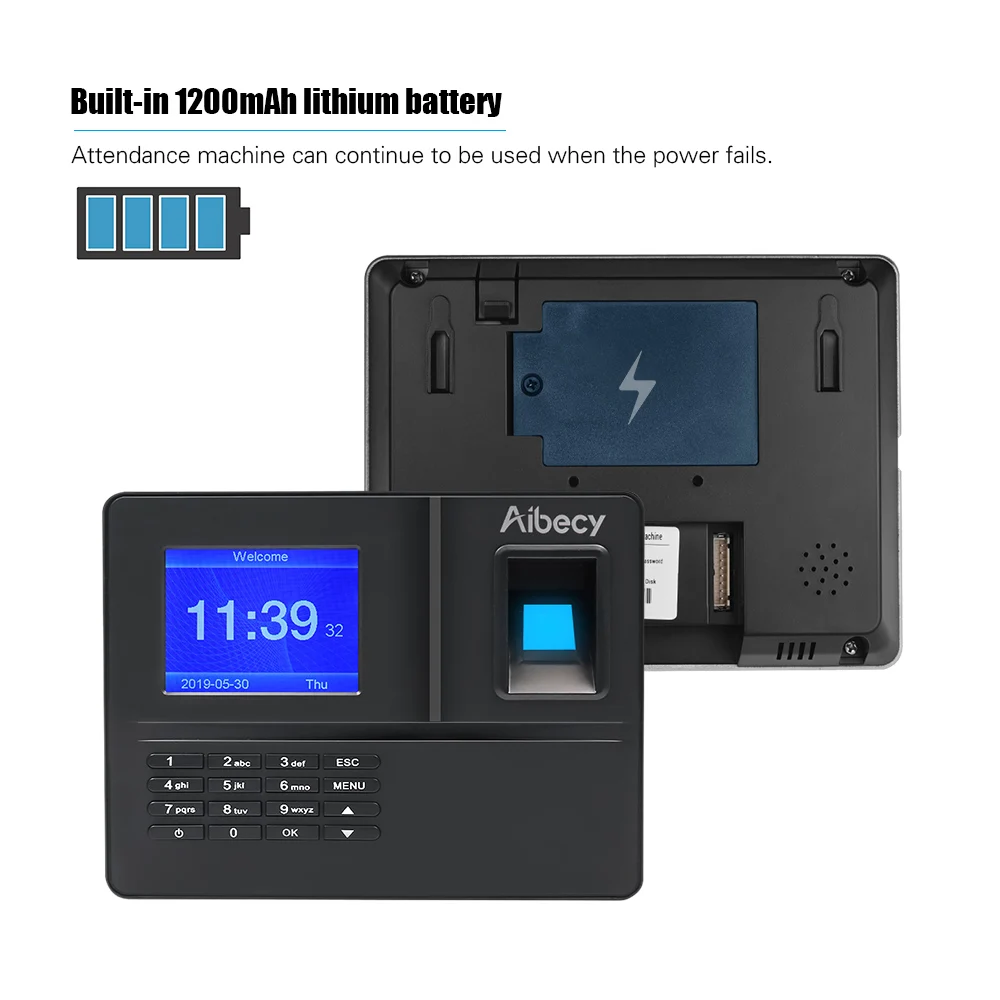 Aibecy интеллигентая (ый) отпечатков пальцев посещаемость времени машина с 3 2 дюймов