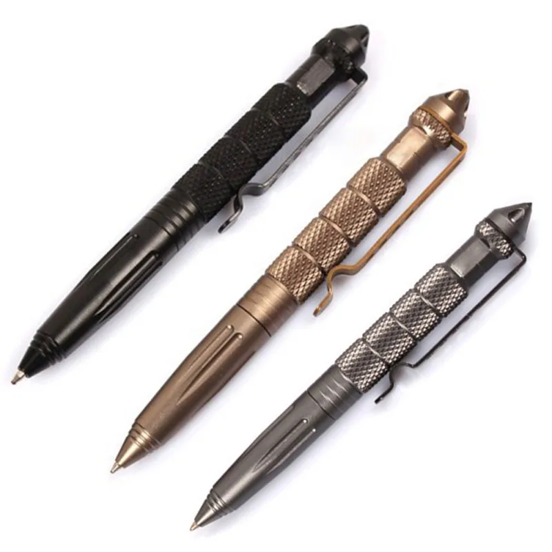 

New Mini EDC Outdppr Outdoor Black Tactical Pen Glass Breaker Self Defense Aluminum Emergency Survival Tool