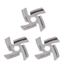 Meat-Grinder-Parts 5-Mincer-Knife Stainless-Steel Hexagon-Hole Type 3pcs/Set Anti-Rust