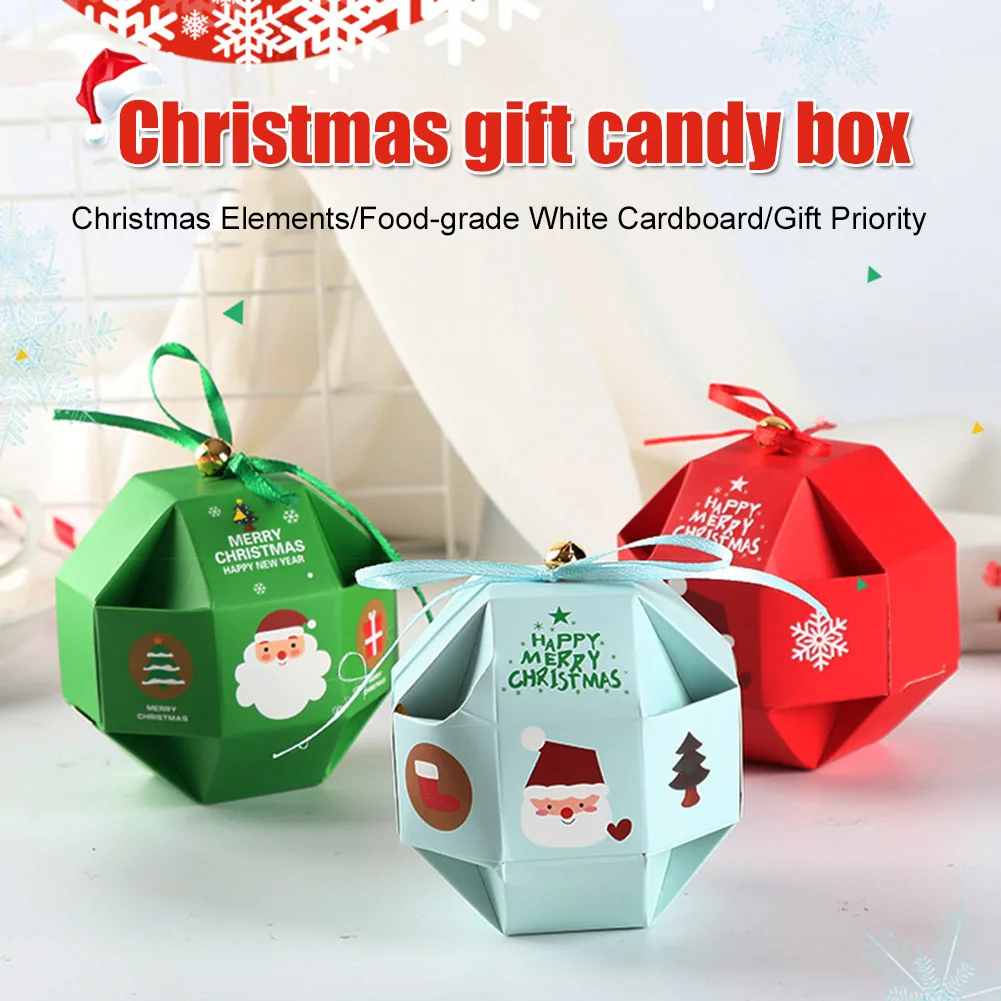 

10Pcs Christmas Gift Sweet Carrier Candy Box Packaging Tree Party Favour OCT998