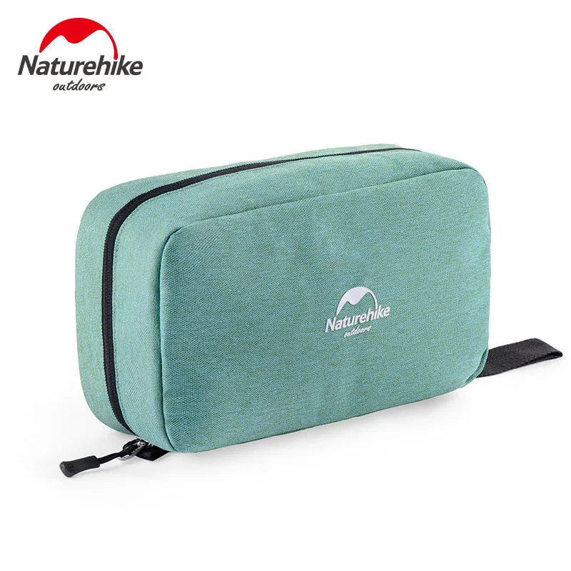 NatureHike сумка для мытья, дорожная косметичка, мужские сумки, большой женский набор для макияжа, водонепроницаемая сумка для мытья, фиолетовая, темно-синяя, серая, Черная - Цвет: Зеленый цвет