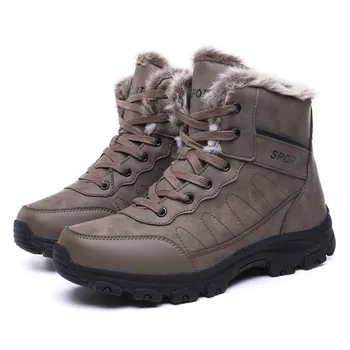 

Men's Martin boots winter plus velvet warm cotton boots comfortable men's Martin boots casual high men's snow boots
