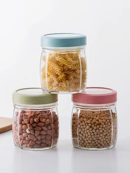 

Glass Jars Sealed Cans with Cover Kitchen Food Storage Bottles Mason Spice Jars Candy Storage banks Tea Box Kitchen Gadgets tool