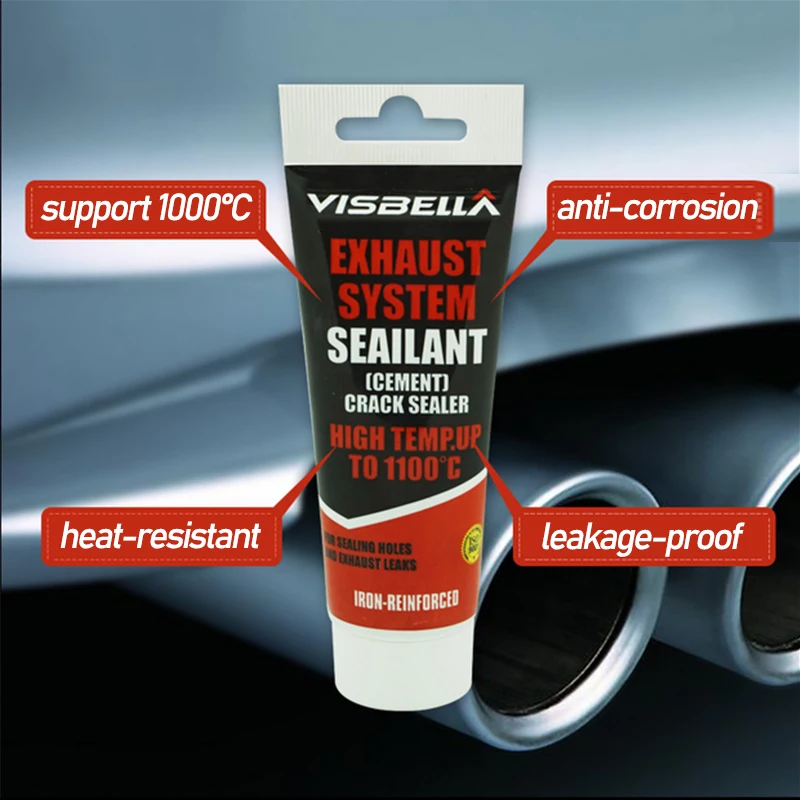 car polish High Temperature Sealant  Car Exhaust Pipe Tailpipe Muffler Motorcycle Repair Auto Repair Tool Paste Glue Automotive Metal 150g car seats cleaner