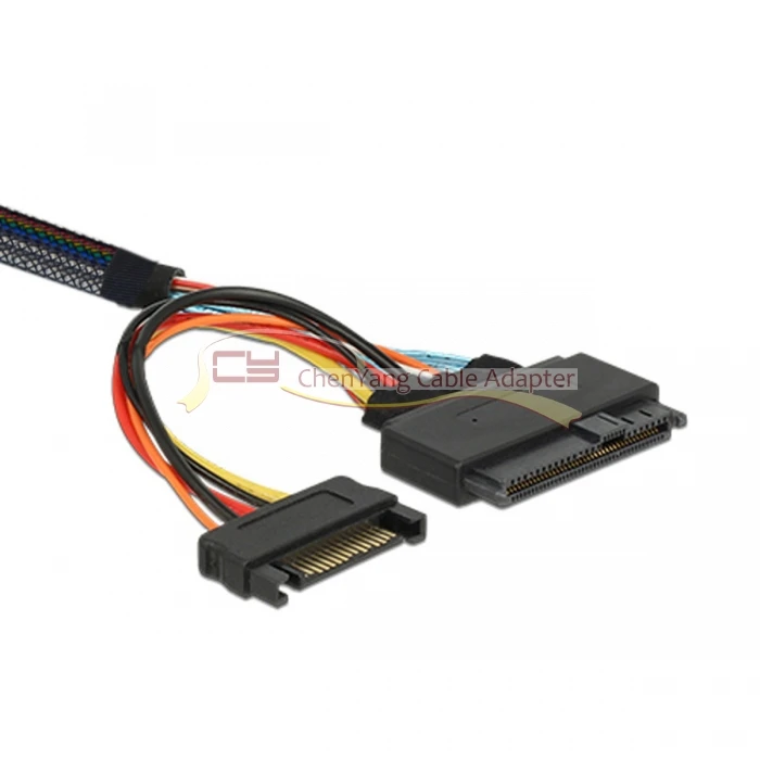 U.2 U2 SFF-8639 тонкий SAS SFF-8654 4i NVME PCIe кабель SSD для Материнская плата Intel SSD 750 p3600 p3700 M.2