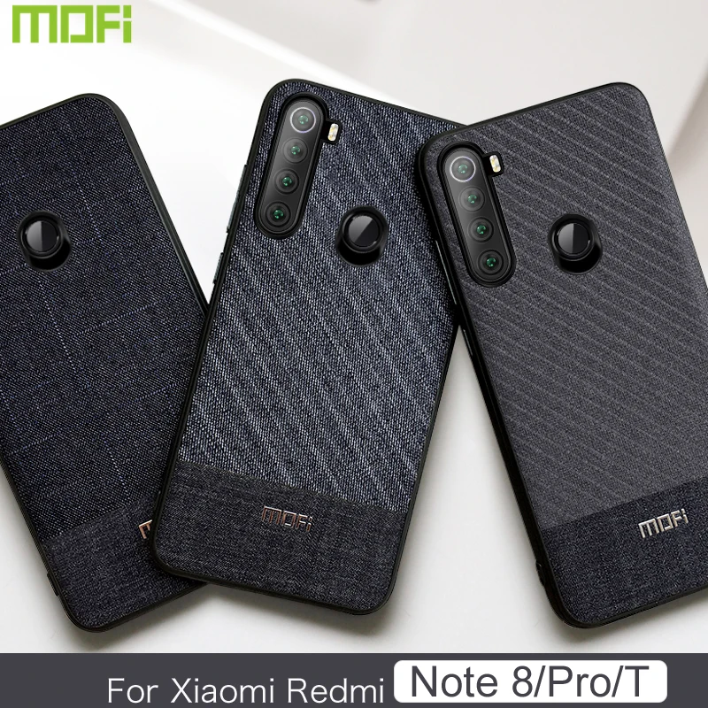 Чехол Mofi для Xiaomi Redmi Note 8T чехол 8 Pro задняя крышка тканевая Защитная ткань мужской