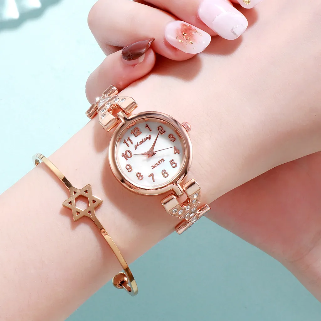 Fashion Dial Inlaid With Stainless Steel Wristwatch For Women's Quartz Watch Часы Женские Наручные 2020 Hot Sale Luxurious afbeelding