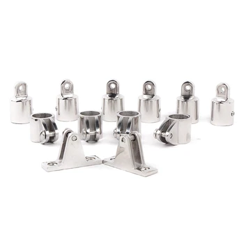 

316 Stainless Steel 25mm 3-Bow Bimini Top Boat Stainless Steel Fittings Marine Hardware Set Boat Accessories Marine - 12 Piece