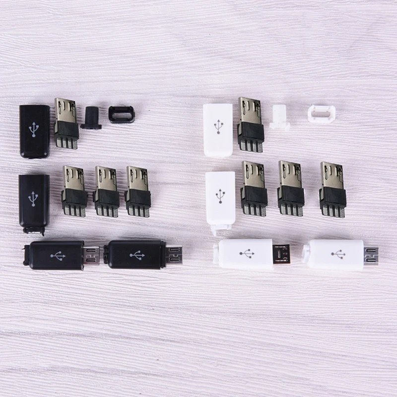 10 шт./компл. 4 в 1 DIY Micro USB сварочный Тип Штекерный 4-контактный разъем с пластиковой