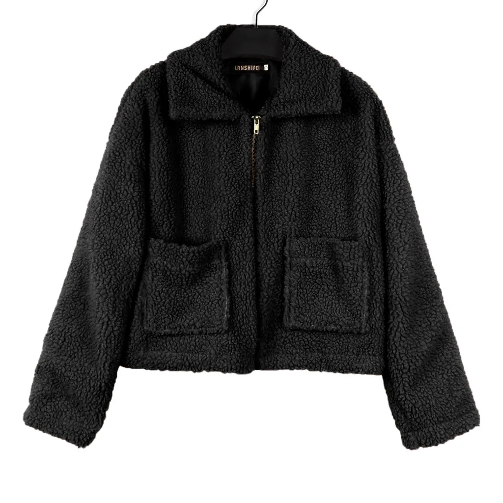 Manteau femme hiver зимнее пальто для женщин и девушек, теплое пальто из искусственного меха, зимняя куртка с отложным воротником, верхняя одежда
