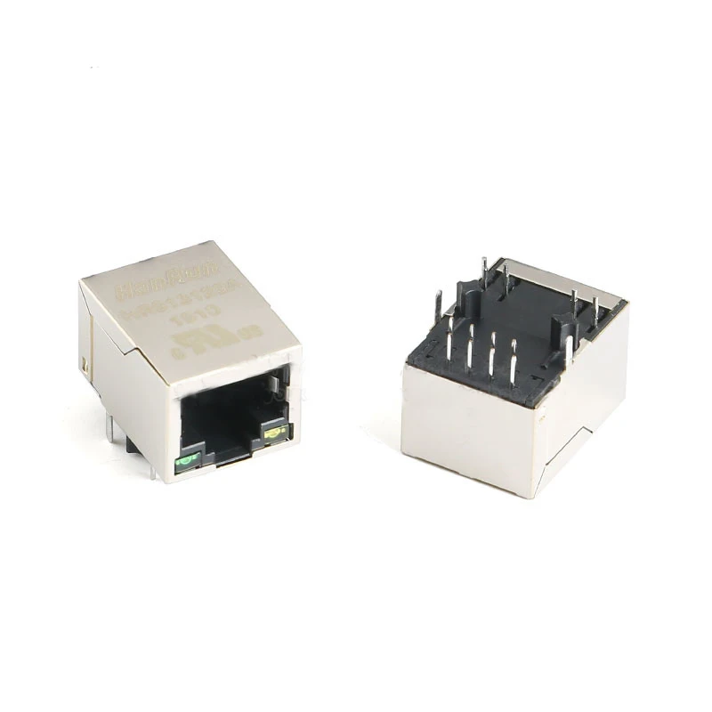 1 шт. HR913129A RJ45 разъем 100Base-T WiFi сетевой разъем с светодиодный