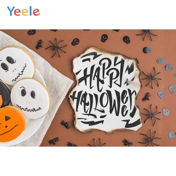 

Yeele Halloween Scary Spiders Biscuits Fired Paper Photography Backdrop Personalized Photographic Backgrounds For Photo Studio